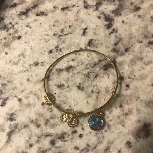 Alex and Ani birthstone bracelet. Gold. 7 inches.